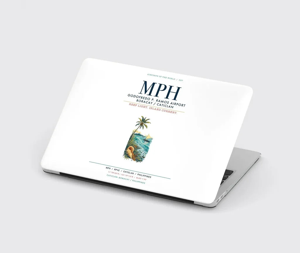 Godofredo P. Ramos Airport Boracay Caticlan (MPH) design on white MacBook case