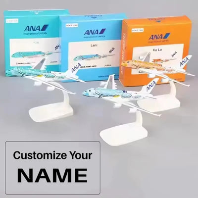 Side view of Japan ANA Airlines Airbus A380 Turtle KaLa Airplane Model (14CM 1/500 Scale) aviation 20-30cm scale model aircra.