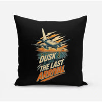 Thumbnail for Dusk Belongs To The Last Arrival design on black pillow