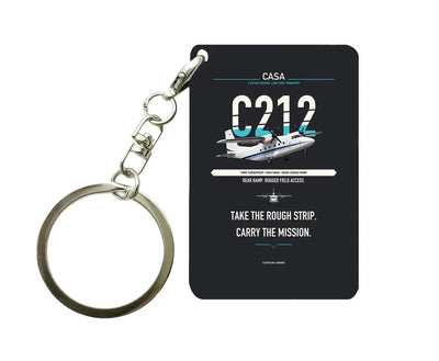CASA C-212-400 Aviocar Key Chain design on black key chain