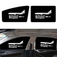 Thumbnail for The McDonnell Douglas MD-11 Car Sun Shade (Side window) aviation design on reflective polyester car side window sun shade.