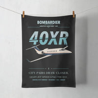Thumbnail for Bombardier Learjet 40XR design on black towel