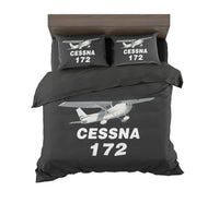 Thumbnail for The Cessna 172 aviation design on soft cotton blend bedding set.