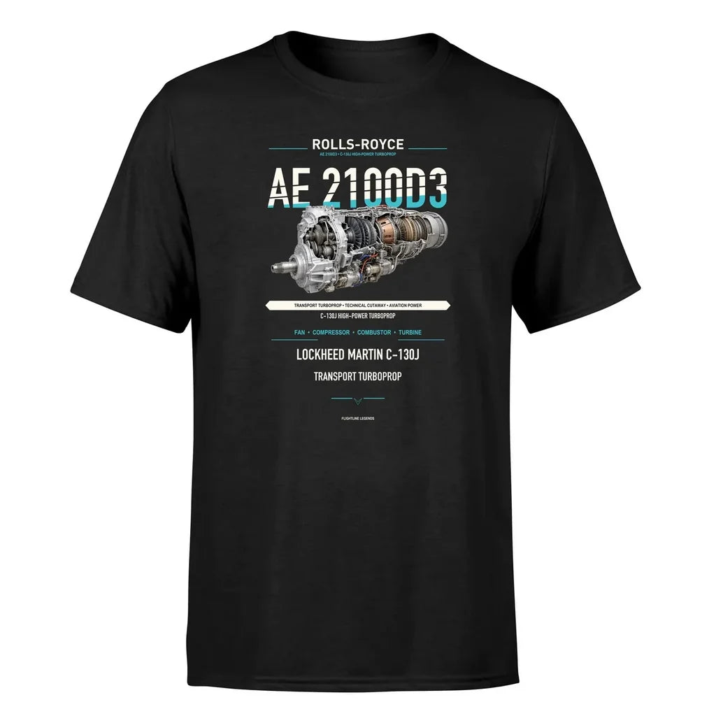 AE 2100D3 design on black single side