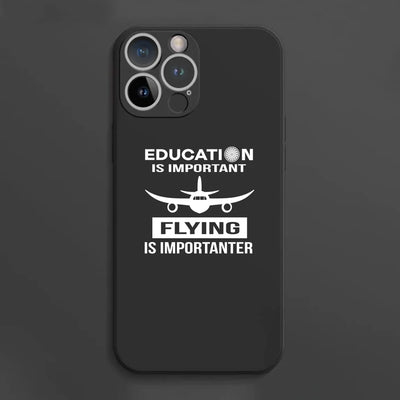 Flying is Importanter aviation themed soft silicone iPhone case for iPhone.