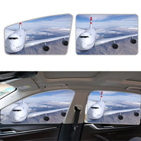 Thumbnail for Graphical Boeing 747 Car Sun Shade (Side window) aviation design on reflective polyester car side window sun shade.