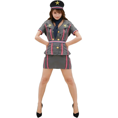 Japanese and Korean Style Female Pilot & Aviator Jumpsuit for WOMEN (Halloween) aviation design on premium costume fabric fun.
