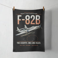 Thumbnail for F-82B Twin Mustang design on black towel