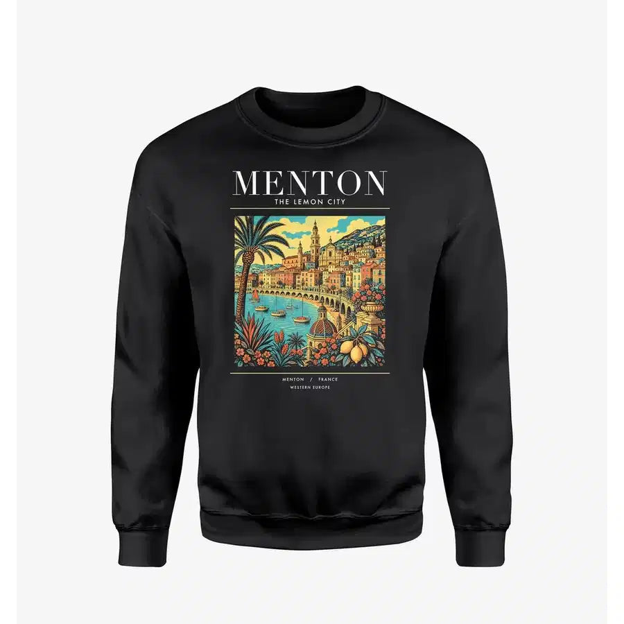 MENTON - Poster - Sweatshirt - Black