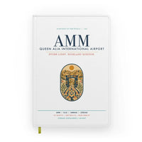 Thumbnail for Queen Alia International Airport (AMM) design on white notebook
