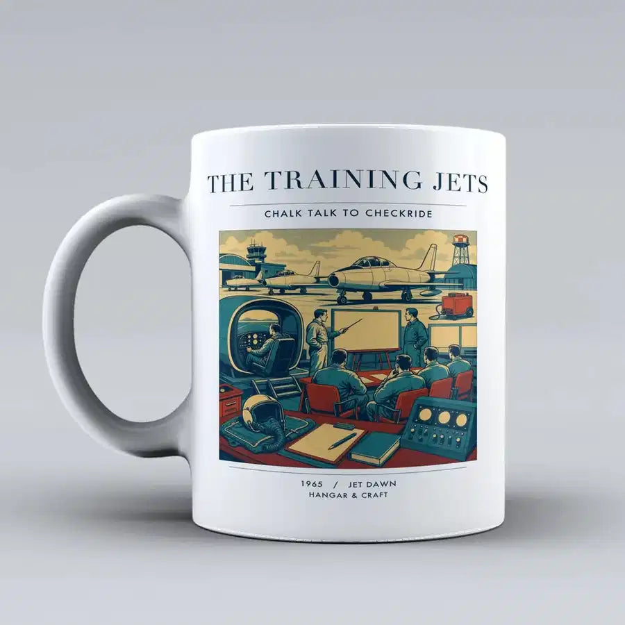 VINTAGE G4126 - The Training Jets - Ceramic Mug design on white