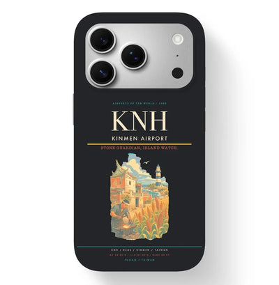 Kinmen Airport (KNH) design on black iPhone 17 Pro MagSafe case