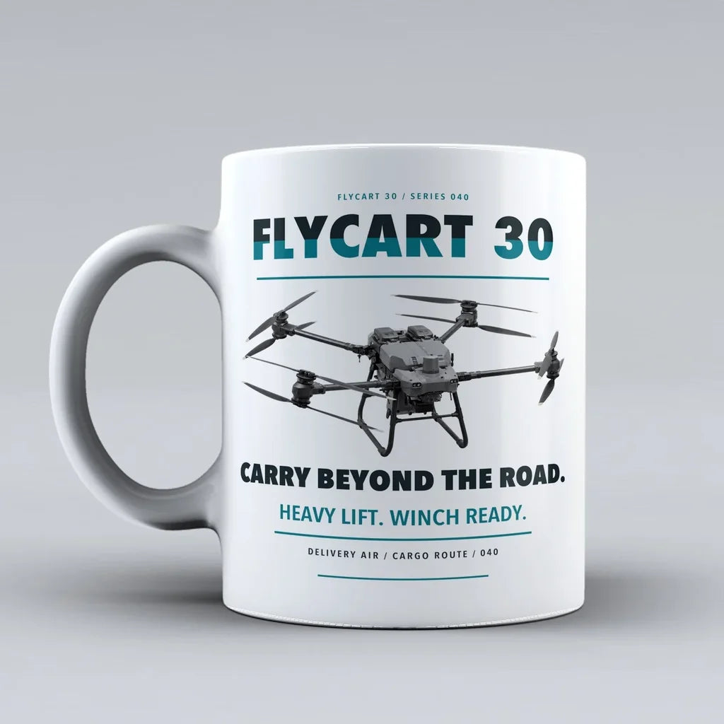 FlyCart 30 Mug design on white dji