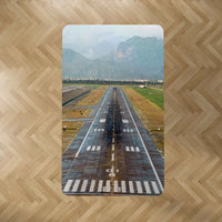 Thumbnail for Amazing Mountain View & Runway aviation print rectangle carpet floor mat, durable carpet pile with non-slip backing.