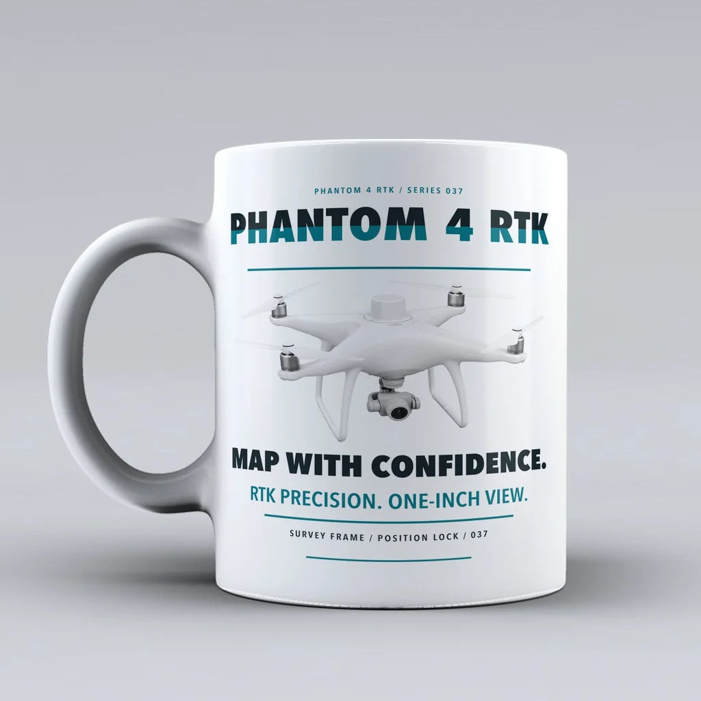 Phantom 4 RTK Mug design on white dji