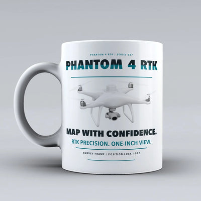 Phantom 4 RTK Mug design on white dji