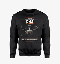 Thumbnail for Robinson R44 Raven II design on black sweatshirt