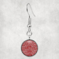 Thumbnail for Remove Before Flight 3-Red aviation-themed earrings, polished hypoallergenic alloy.