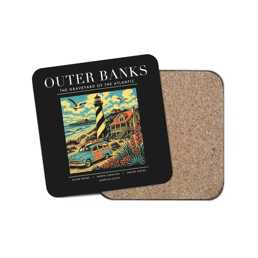 OUTER BANKS - Poster - Coaster - Black
