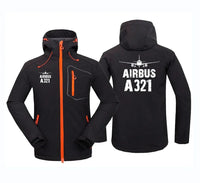 Thumbnail for Airbus A321 & Plane aviation design printed on warm polar fleece polar fleece jacket.