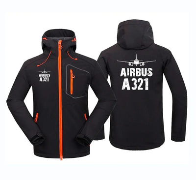 Airbus A321 & Plane aviation design printed on warm polar fleece polar fleece jacket.
