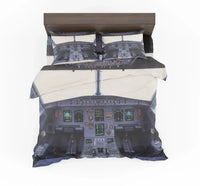Thumbnail for Airbus A320 Cockpit Wide aviation print bedding set, soft cotton blend.