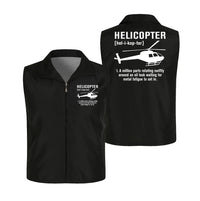 Thumbnail for Helicopter [Noun] Thin Style aviation design printed on lightweight shell with sleeveless design thin vest.