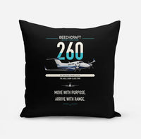 Thumbnail for Beechcraft King Air 260 design on black pillow