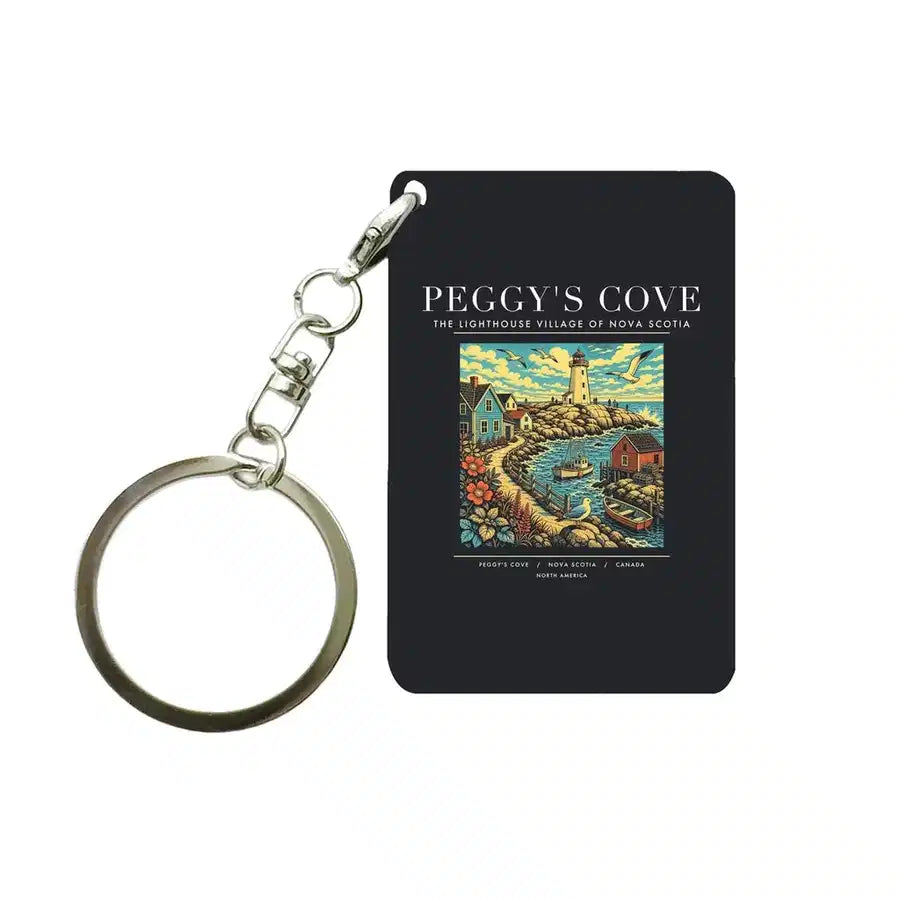 PEGGY'S COVE - Poster - Key Chain - Black
