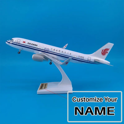 Side view of Air China Airbus A320 Airplane Model (1/200 Scale - 30CM) aviation 20-30cm scale model aircraft in diecast metal.