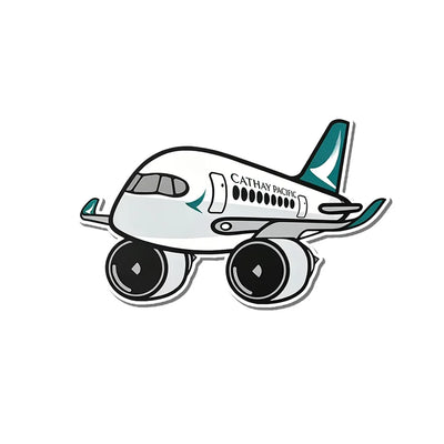 Cathay Pacific Airbus A350 aviation design airplane sticker in weather-resistant vinyl.