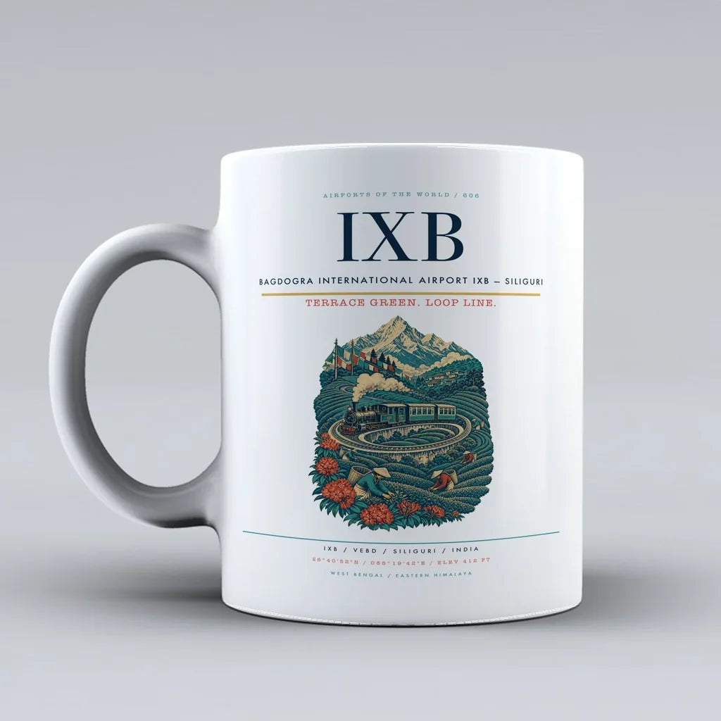 International Airport IXB — Siliguri Mug design on white bagdogra