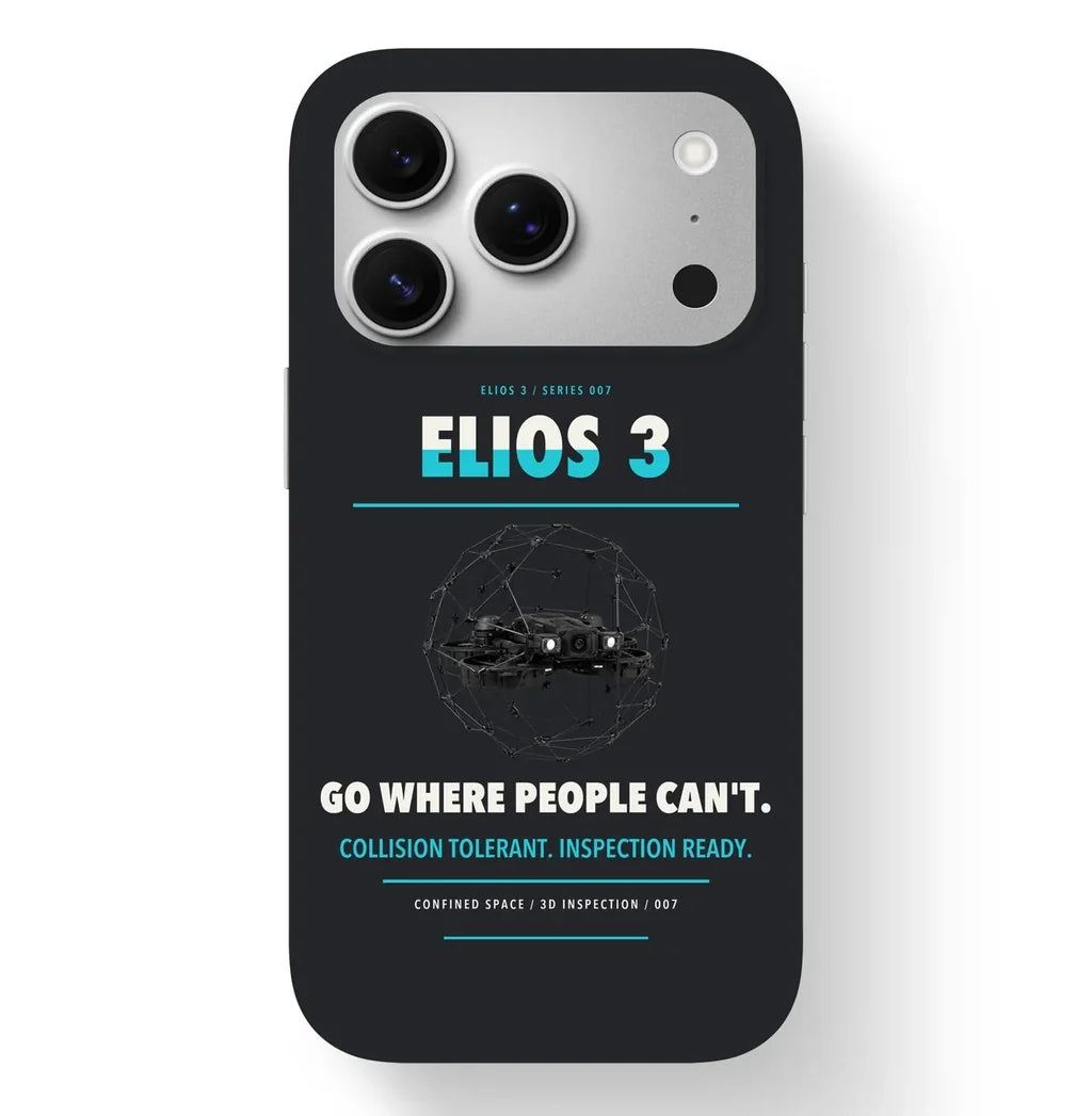 Flyability Elios 3 Case design on black iphone case