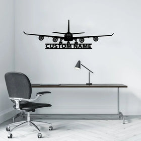 Airbus A340 Silhouette Wall Metal Signs