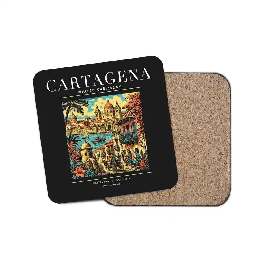 CARTAGENA - Poster - Coaster - Black