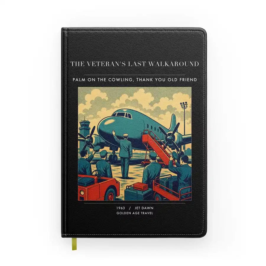 VINTAGE G4453 - The Veteran's Last Walkaround - Designed Notebooks design on black