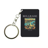 Thumbnail for BELGRADE - Poster - Key Chain - Black