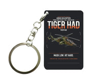 Thumbnail for Airbus Helicopters Tiger HAD design on black designed key chain, double-side print