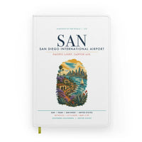 Thumbnail for San Diego International Airport (SAN) design on white notebook
