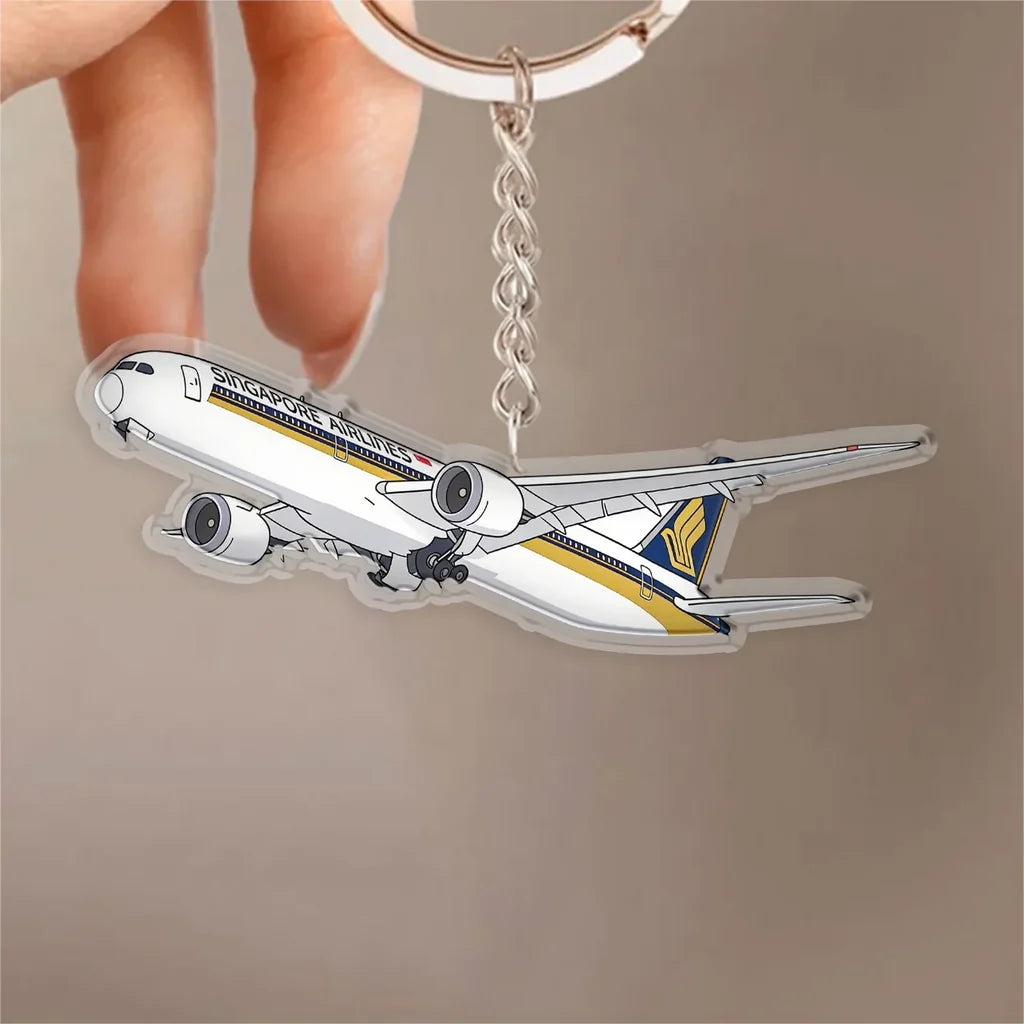 Singapore Airlines Boeing 787 Design Acrylic Keychain