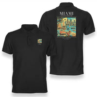 Thumbnail for MIAMI - Poster - Double-Side Polo - Black