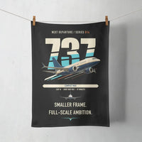 Thumbnail for Boeing 737 MAX 7 design on black towel