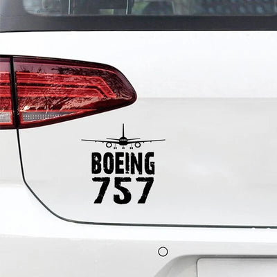Boeing 757 & Plane Car aviation design car sticker in weather-resistant vinyl.