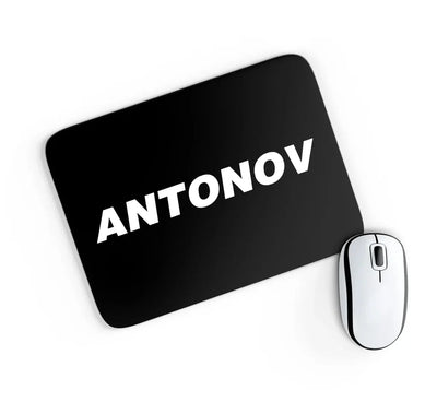Antonov & Text aviation design on neoprene with anti-slip base mouse pad.