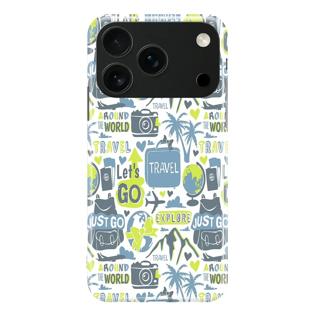 Motivational Travel Badges iPhone Case