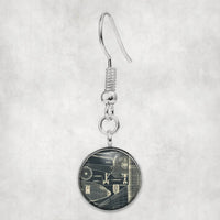 Thumbnail for Airplanes Fuselage & Details aviation-themed earrings, polished hypoallergenic alloy.
