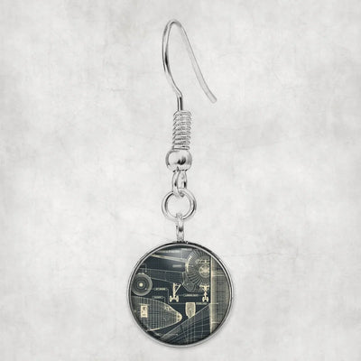 Airplanes Fuselage & Details aviation-themed earrings, polished hypoallergenic alloy.