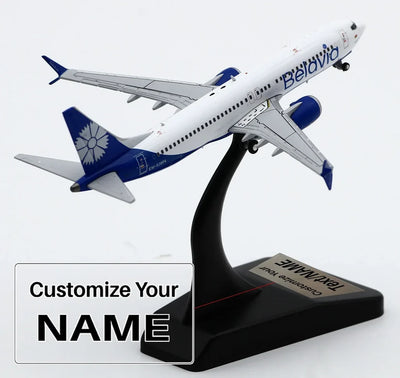 Side view of Belavia Airline LH2310 Boeing737 B737-MAX8 Airplane Model (1/400 Scale) aviation 20-30cm scale model aircraft in.