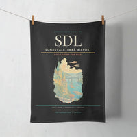 Thumbnail for Sundsvall-Timrå Airport (SDL) design on black towel
