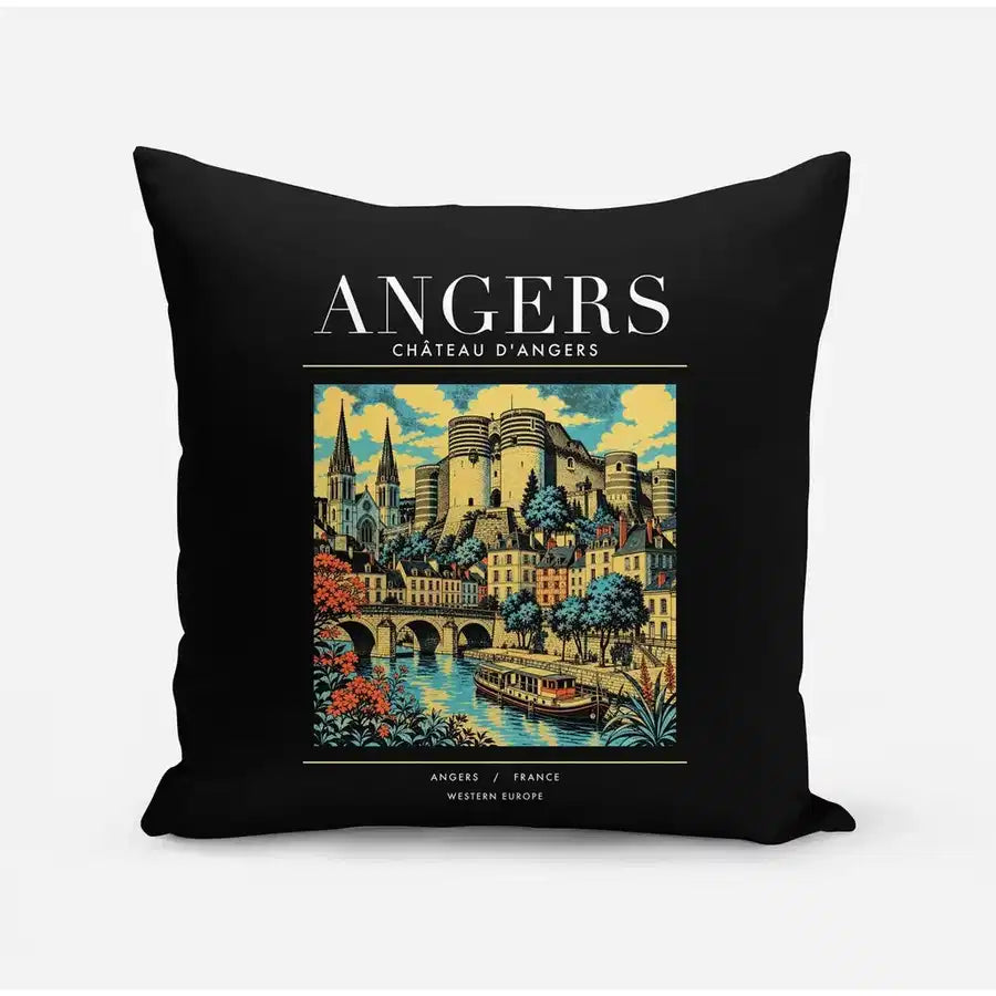 ANGERS - Poster - Pillow - Black